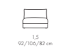Element Środkowy 1,5 HERMES 92 cm Moduł Budujący Narożnik