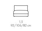 Element Środkowy 1,5 HERMES 92 cm Moduł Budujący Narożnik