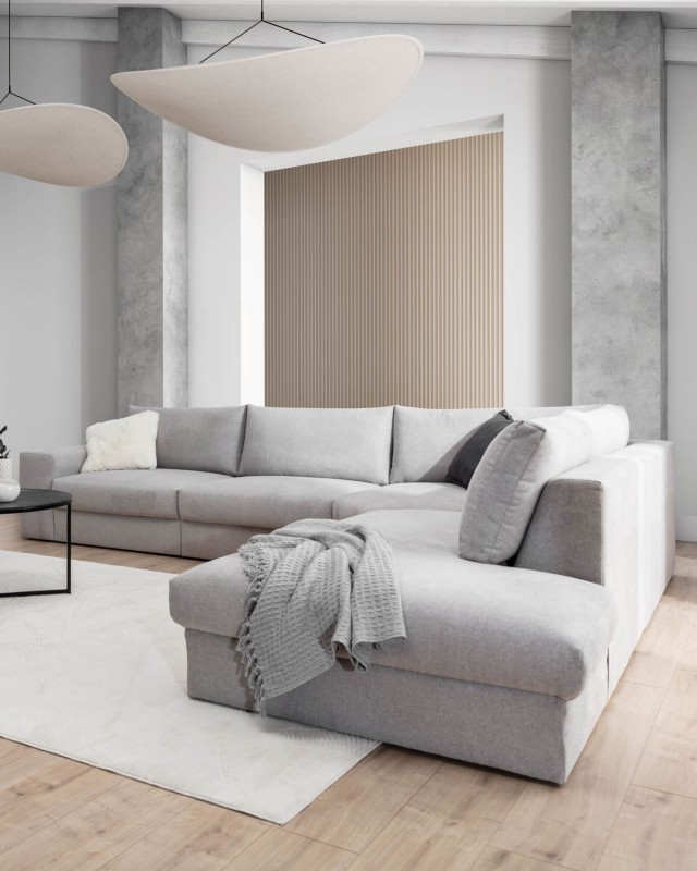 Modułowy Narożnik HERMES L 346 cm OL+RXL+1,5+1,5BP Nowoczesny w Salonie