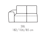 Element 3 BL TOMINO 182 cm Moduł Budujący Narożnik